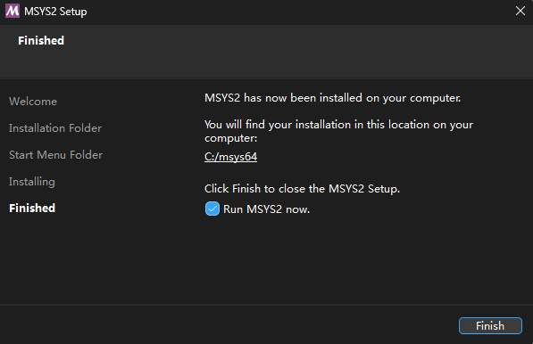 MSYS2安装截图